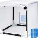 Airbrush Paint Spray Booth,with Filter & Curtain 15 inch Portable Spray Paint Booth Tool, Tool for DIY Projects, White (15inch)