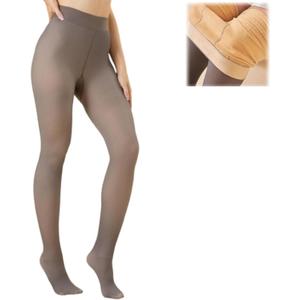 My Fleecies Tights Fleecies, Women Fleece-Lined Tights, Fake Translucent Pantyhose High Waisted Thermal Leggings, Thick Warm Tights for Women Winter (Coffee-300g, M)