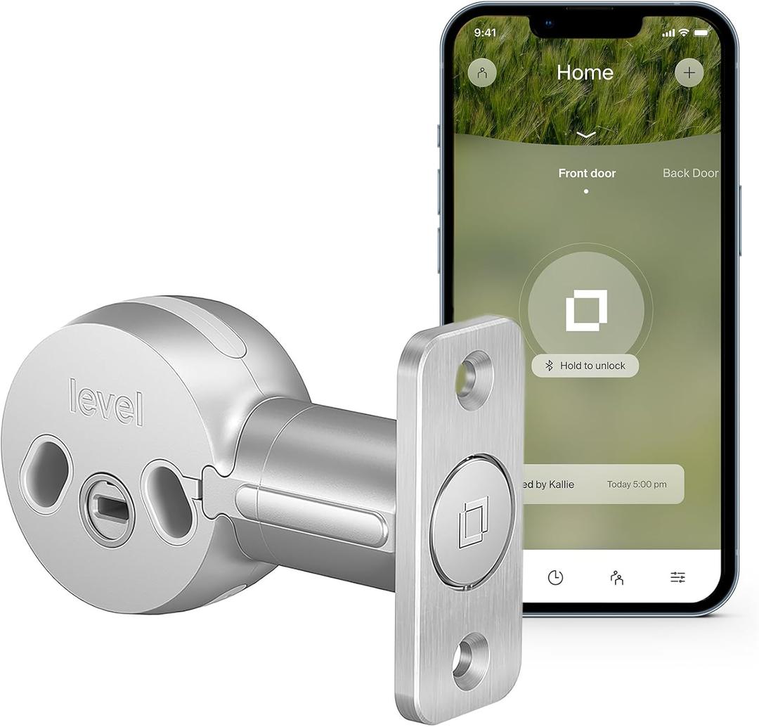 Level Bolt Smart Deadbolt - Make Your Lock Smart & Keep Your Existing Hardware and Keys - Keyless Entry via Level App (iOS & Android) - Works with Apple Home (Satin Chrome)