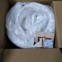 SUBRTEX 3" GEL-INFUSED MEMORY FOAM MATTRESS TOPPER CALIFORNIA KING - WHITE/BLUE