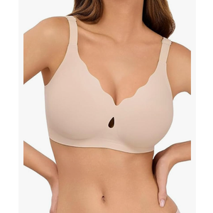 Summer  Clearance Women's Clothing - Wireless Bras for Women - No Underwire Soft Comfort T-Shirt Bra,L,Nude,Set of 2