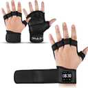 Workout Gloves for Men & Women, Smartwatch Compatible Ventilated Gym Gloves with Wrist Wrap Support, Breathable Weight Lifting Gloves for Fitness, Training & Cycling with Excellent Grip, Size: Medium