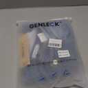 Genleck Wide Leg Cropped Jeans for Women Trendy High Waisted Crossover Boyfriend Jeans Mom Baggy Stretchy Denim (X-Small, Light Blue)