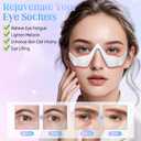 Under-Eye Light Therapy Device, Beauty Device with Eye Massage for Relieve Eye Bags, Eye Fatigue, Dark Circles, with Gel and Glasses Strap (White & 2 modes)