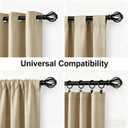 Black Curtain Rods for Windows 30-88 Inch Adjustable Heavy Duty Metal,1 Inch Pipe Decorative Modern Rustic Blackout Drapery Rods with Twisted Cage Finials