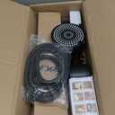 High Pressure Handheld Shower Head with Switch, Shower Wand with Shut Off Button, Removable Camper Shower Head with Hose and Adjustable Angle Bracket (Matte Black)