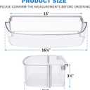 2 Pack UPGRADED W10710203 Refrigerator Door Bin Shelf Replacement Parts for Whirlpool Kenmore Maytag Refrigerator Right Side Bin Replaces WPW10710203 W10451871 3436767