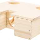 BESPORTBLE Wooden Hamster Habitat Maze Design DIY Decoratable Pet House for Hamsters Mice and Gerbils Fun Hideout and Play Area for Animals