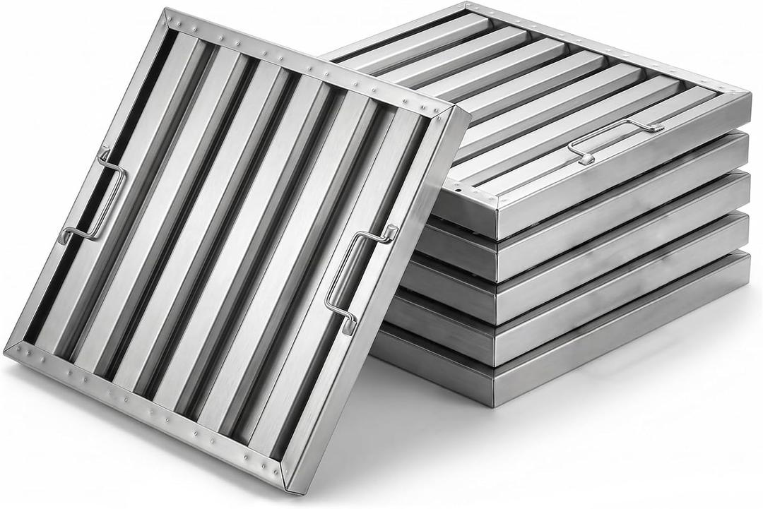 NOOTA Pack of 6 Hood Filters 15.5W×19.5H Inch，Commercial Hood Filters