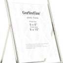 Silver 8x10 Floating Picture Frame Fits (6x8) Photos Adjustable TabletopShelf Display Premium Gift picture frame 5x7'' for Wedding,Thanksgiving,Christmas Home & Office Decor