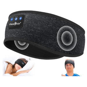 MUSICOZY Sleep Headphones Bluetooth 5.4 Headband, Wireless Earphones Music Sleep Earbuds Sleeping Eye Mask with HD Stereo Speakers for Workout Running Travel Yoga, Ideal Gifts for Men Women Mom Dad