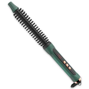 Mini Thermal Round Brush, 0.35 Inch Barrel Volume Heat Styling Brush for Men and Women Short Thin Curly Straight Hair, Heated Curling Iron,12 Temperature Setting (0.95 Inch with Bristles)