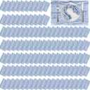 Zhehao 200 Pack Cheese Cloth Napkins Bulk 16 x 16 Inch Cheesecloth Gauze Cheese Cloth Dinner Table Napkins Rustic Wrinkled Decorative for Wedding Reception Shower Party(Dusty Blue)