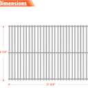 1 Pack Grill Stainless Steel Wire Cooking Grid Rock Grates Replacement Parts for Boss Smokers PBV57P1-01 Models,21.75 inch x 14.25 inch