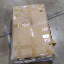 Wooden Pink Kids Study Desk and Chair Set, 2 Drawers and 2 Storage Cabinets, Children Desk with 4 Open Hutch and Bookshelf, Girls Study Desk for Kids Bedroom