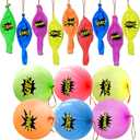 30Pack Hero Punch Balloons for Kids, Party Game Favor Supplies Decorations, Assorted Color Comic Hero Design Punch Balloons for School Classroom Game, Kids Hand Out