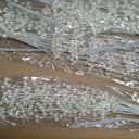 60 Pieces Pearl Stick Stems Bouquets, 4mm Bead String Garland Beaded Spray Filler Floral Arrangements Tree Picks Wedding Party Decoration, Christmas Tree Picks (Ivory)