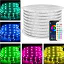 164ft Outdoor LED Strip Lights Waterproof,RGB LED Rope Lights Outdoor Waterproof Color Changing APP Remote Control Music Sync,36LED/m Flexible Rope Lights for Outside Camper Pool Deck Christmas