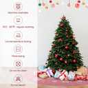 84 Inch Large Pink Christmas Tree Skirt, Burlap Tree Skirt White Snowflake Xmas Mat for Christmas Home Farmhouse Holiday Indoor Decoration