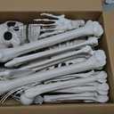 Wocst 5.4Ft/165cm Halloween Skeleton Full Body Life Size Human Bones with Movable Joints for Indoor Outdoor Halloween Props Decorations