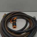 Giraffe Tools Garden Hose 49FT Lightweight Lay Flat Water Hose Kink Free Flexible Hose with 9 Spray Function NozzleBlack
