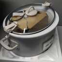 Crock-Pot Designer Series 7qt Slow Cooker with Bonus Little Dipper Mushroom: 4 Settings, Stoneware, Stainless Steel, Keep Warm