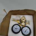 RX WELD Nitrogen Regulator with 0-800 PSI, CGA580 Inlet, Delivery Pressure Equipment Brass Inlet Outlet Connection Gauges with Refrigeration Hose