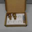 Goo-Ki 6 Pack Antique Brass Cabinet Knobs Solid Zinc Alloy Hardware - Vintage Brass Kitchen Drawer Knobs Single Hole/Screw Bar Drawer Pulls Cabinet Handles