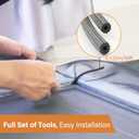 Window Screen Replacement Kit Width:48in Length:158 Fiberglass|Includes Full Set of Tools | Suitable for Windows, Screen Doors, and Courtyards | UV Resistant and Durable | Easy to Install