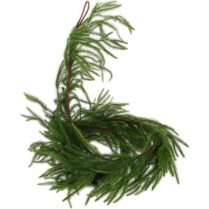 Ciieeo 1 Piece Artificial Pine Wreath Realistic Pine Needles Greenery Mantle Vine Simulated Christmas Vine Easy to Cut for Home Decor