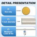 CorkLatta Brushed Nickel Shower Curtain Rod 31 to 92 Inch,1 Inch Diameter Adjustable Spring Tension Stainless Steel Telescoping Rod,Easy Install,No Rust