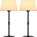 EppieBasic Cordless Table Lamp Rechargeable: Fast Charging & Long Lasting - 2700K Warm Light Small Vintage Brass Bedside Lamps - Dinning Living Room Bedroom - 2 Pack
