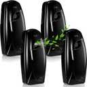 Maxcheck 4 Pcs Automatic Air Freshener Spray Dispenser Wall Mounted Automatic Spray Dispenser Air Freshener for Bathroom Battery Operated Free Standing for Commercial Place and Room(Black)
