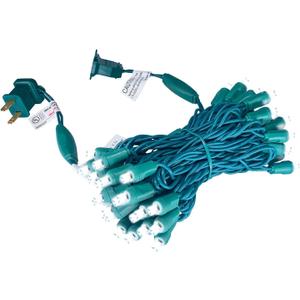 Christmas Lights LED Commercial Mini LED String Lights, 120V UL, Green Wire Xmas Lights for Indoor & Outdoor Use, Holiday Party Decorations, Trees, Light Displays (Cool White, 17FT)