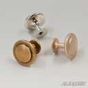 Alzassbg 25 Pack Antique Brass Cabinet Knobs, 1-1/4 Inch Diameter Round Kitchen Knobs for Cabinets and Drawers AL6012AE