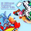 2PCS Baby Books Toys 0-6 Months Infant Tummy Time Sensory Travel Toys 3 4 5 6 Month Crinkle Touch Feel Busy Soft Book for Babies 0-3 3-6 6-12 Months Newborn Essentials Must Haves Boy Girl Shower Gifts