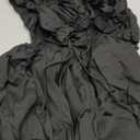 R.Vivimos Women's Summer Square Neck Midi Dress 2026 Casual Puff Half Sleeve Elastic Empire Waist Boho Flowy Long Dresses (Small, Black)