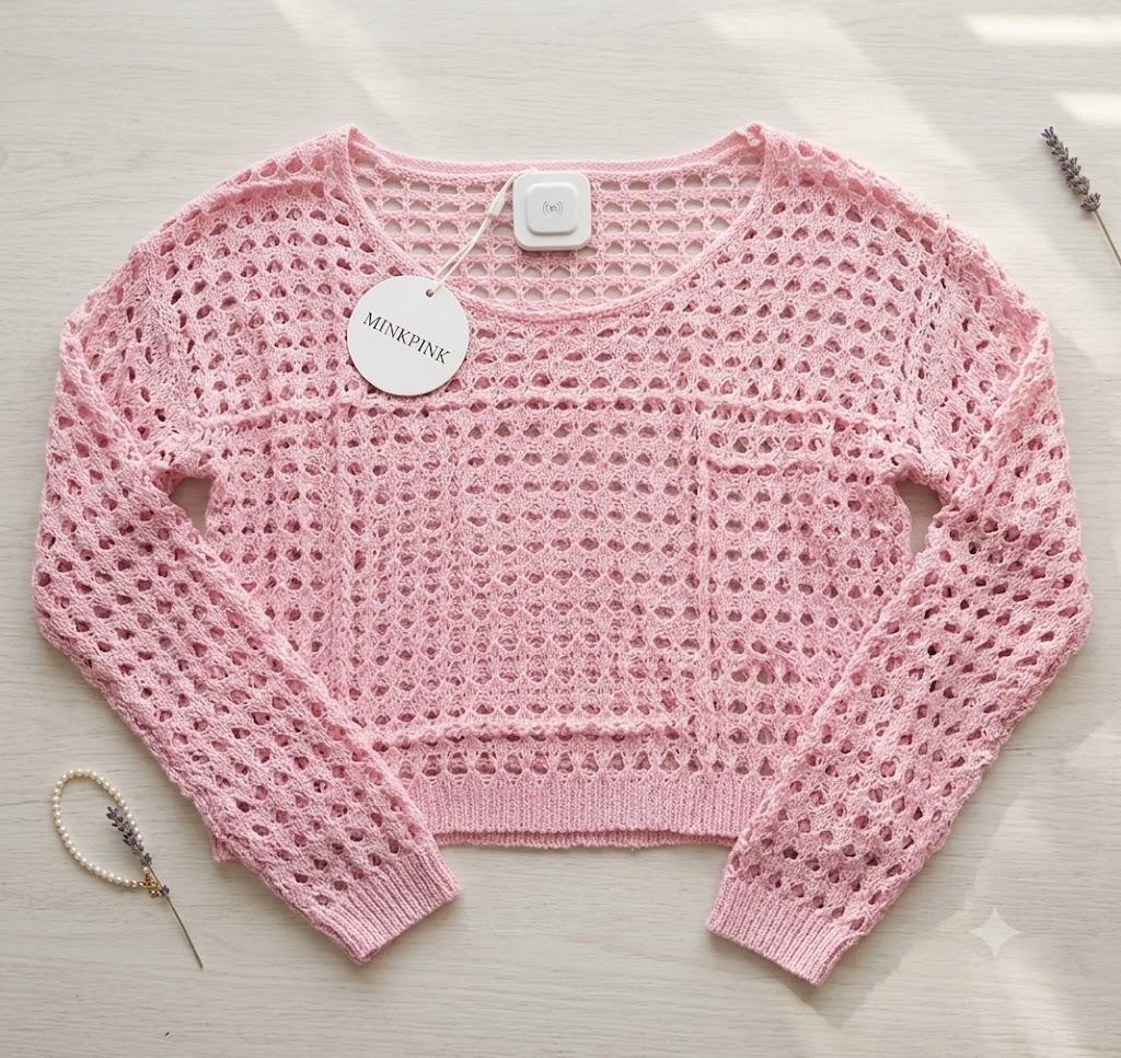 BreathSunny Womens Crochet Swimsuit Coverup Crop Top Summer 2025 Trendy Outfits Scoop Neck Off The Shoulder Hollow Out Mesh Swimwear Coverups Beach Bathing Suit Cover Up Cropped Tops Pink S