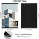 Lavezee 18x24 Poster Frame Black, 6 Packs Lightweight 18 x 24 Poster Frames for Wall Mounting, Display 24x18 Pictures, Posters & Art Prints Vertically or Horizontally