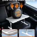 Large Car Seat Tray Table, Foldable Travel Tray for Kids Car Seat, Height Adjustable Car Lap Desk for Laptop Computer Tablet, Rear Seat Food Eating Tray, Car Travel Essentials for Long Trips