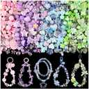 TINKRSTUFF Assorted 180-240PCS 2 Packs Acrylic Beads for Bracelet Making, Flower Bow Butterfly Candy GummyBear Aesthetic Bracelet Charms,Cute Beads for Jewelry Making DIY Necklace Keychain Phone Charm