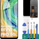 for T-Mobile REVVL 6 Pro 5G 6.82" Screen Replacement for T-Mobile REVVL 6 Pro 5G LCD Display Digitizer Touch Screen Replacemet Assembly Repair Parts Without Frame
