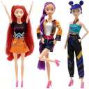 3-Pack Demon Witch Figure Hunter Merch: 11.5" Poseable Anime Action Doll Set, Kpop Style Cake Toppers, Easter Egg Fillers, Spring Basket Stuffers, Kids Birthday Party Favors & Desktop Decorations