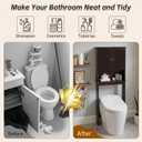 Over The Toilet Storage Cabinet, Behind Toilet Bathroom Organizer with Adjustable Shelves, Above Toilet Organizers with Barn Door, Space Saver for Restroom, Bathroom, Laundry