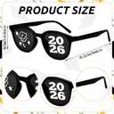 Kingdder Class of 2026 Graduation Sunglasses Bulk 2026 Graduation Eyeglasses Black Grad Cap Photo Booth Props with Stars Design for Party Favor Supplies Decorations(12 Pairs,Vintage)