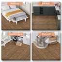 Homease 0.5mm Nature Oak Vinyl Flooring Roll 39.4" x 393.7" PET Leather-Like Waterproof Wear-Resistant Peel & Stick, Easy DIY Floor Covering for Kitchen Bathroom Rental Home, Durable
