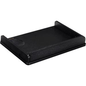 Navaris Clip-on Bedside Shelf - Clamping Hanging Bamboo Shelf for Bed Frame - Small Bed-Side Table Tray for Books, Phones, Chargers - Black