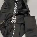 Kanemc Small Dog Sling Carrier Include Bottom Support, Puppies Cat Wrap Carrier Sling Adjustable Strap Zip Pocket, Hands Free Pets Pack for Outdoor Travel Vet (Black)