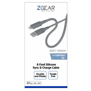 3 x 6 Foot Silicone Rubber Sync & Charge Cable