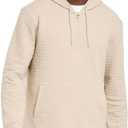 All in Motion Men's Quilted Fleece Sweatshirt, Khaki Small